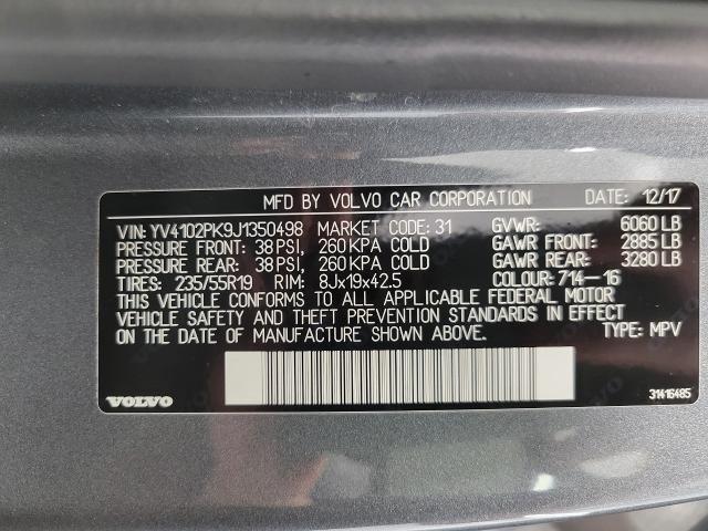 2018 Volvo XC90 Vehicle Photo in Neenah, WI 54956