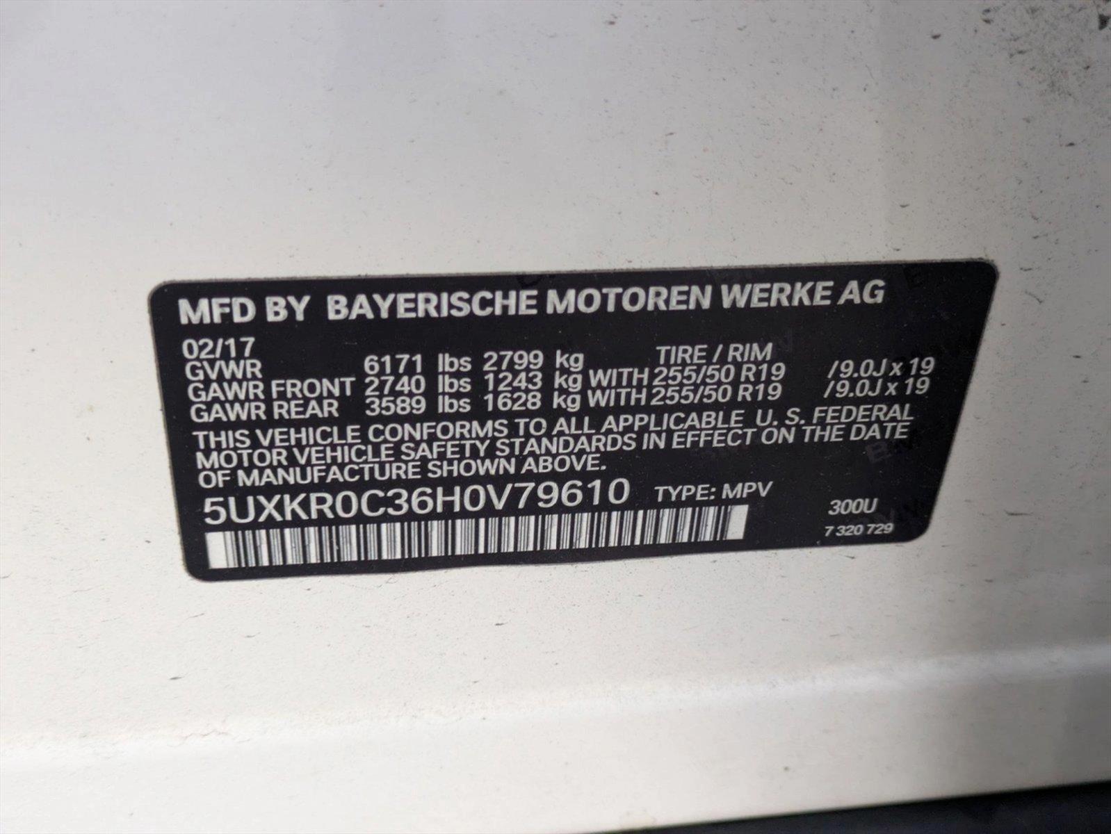 2017 BMW X5 Vehicle Photo in WEST PALM BEACH, FL 33407-3296