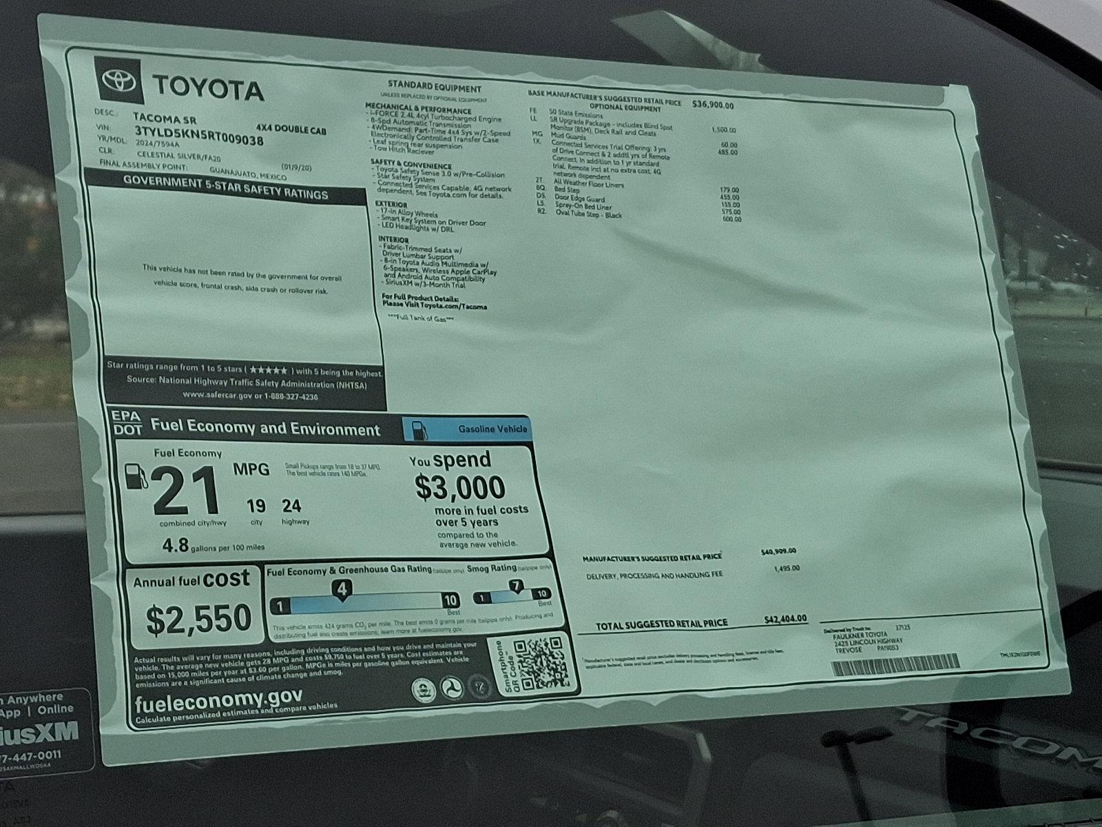 2024 Toyota Tacoma 4WD Vehicle Photo in Trevose, PA 19053