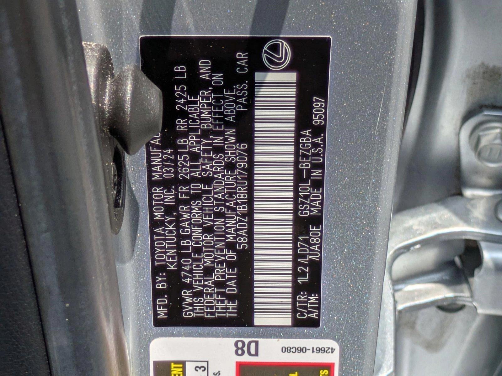 2024 Lexus ES 350 Vehicle Photo in Clearwater, FL 33761
