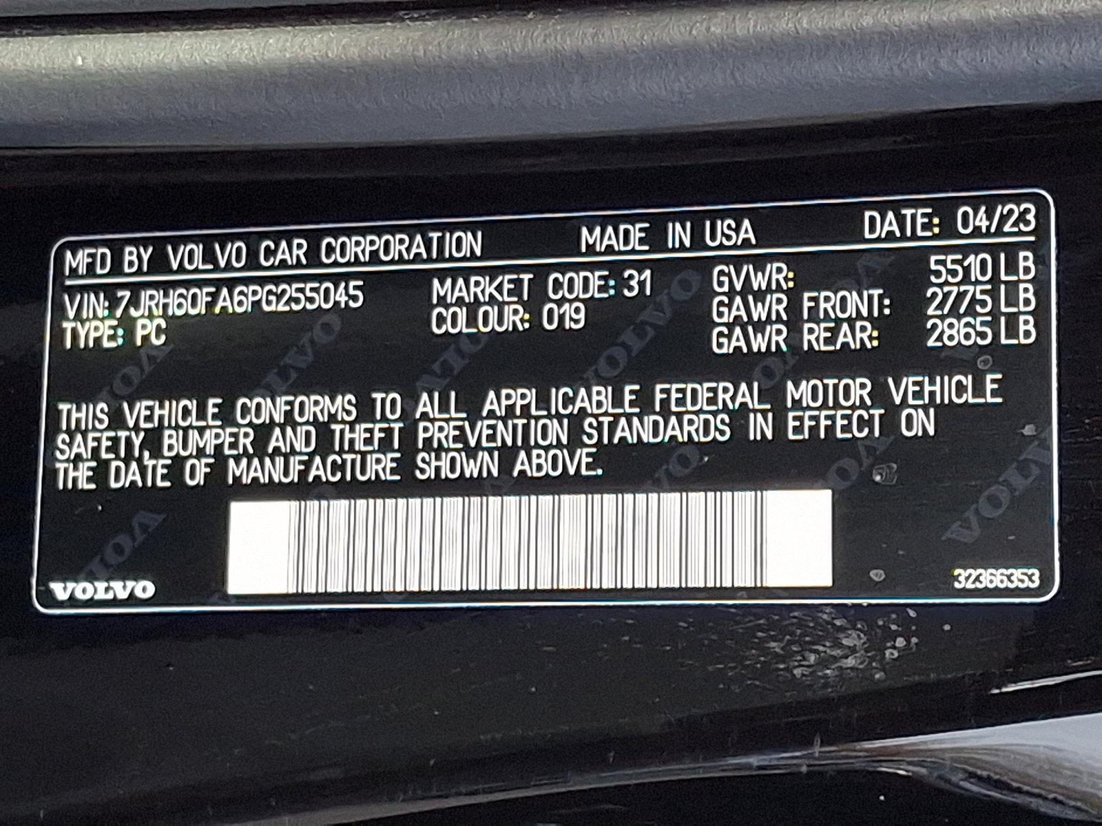 2023 Volvo S60 Recharge Plug-In Hybrid Vehicle Photo in Trevose, PA 19053