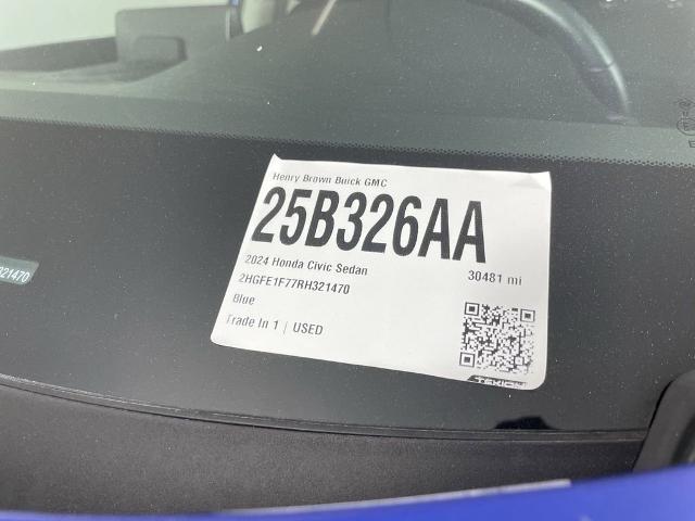 2024 Honda Civic Vehicle Photo in GILBERT, AZ 85297-0402