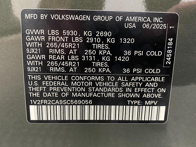 2025 Volkswagen Atlas Vehicle Photo in Appleton, WI 54913