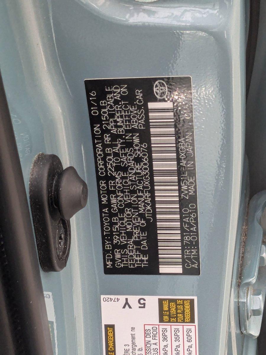 2016 Toyota Prius Vehicle Photo in Cockeysville, MD 21030-2508