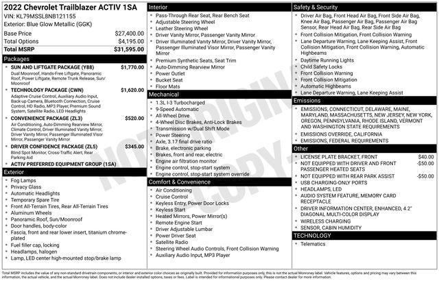 2022 Chevrolet Trailblazer Vehicle Photo in DANBURY, CT 06810-5034