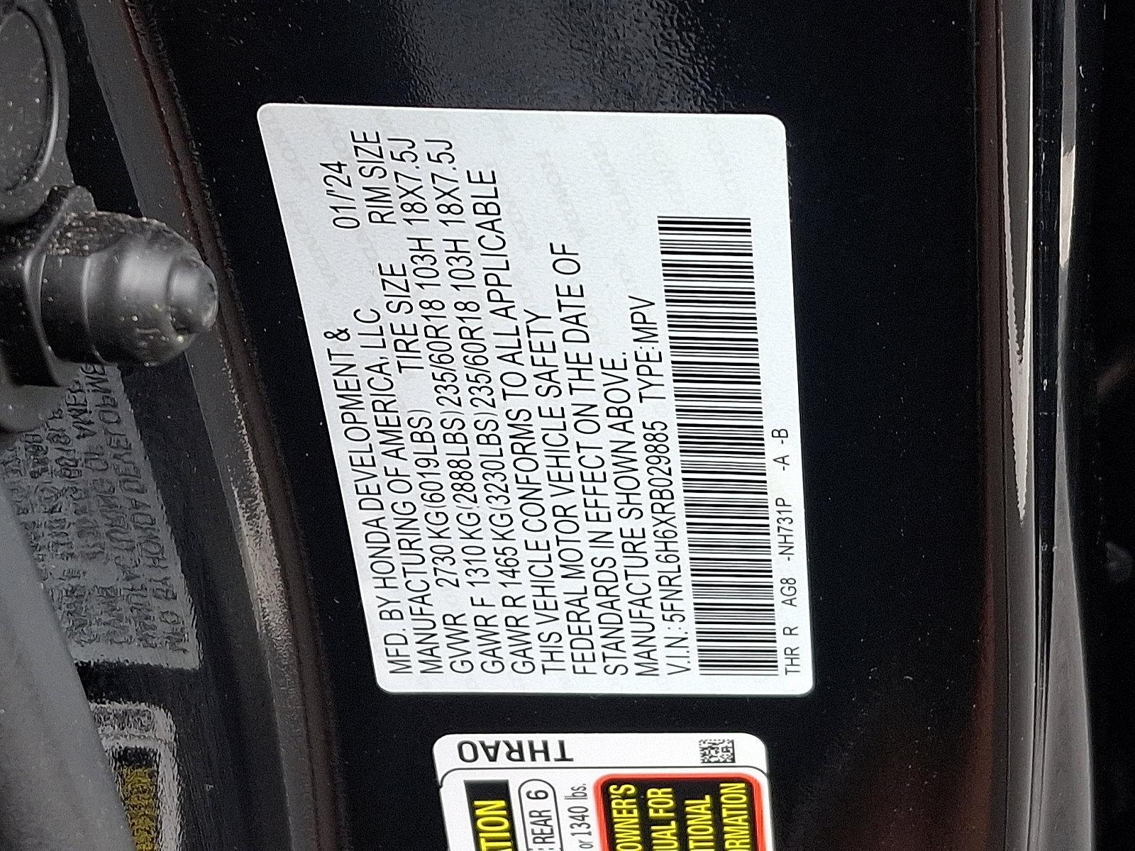 2024 Honda Odyssey Vehicle Photo in Harrisburg, PA 17111