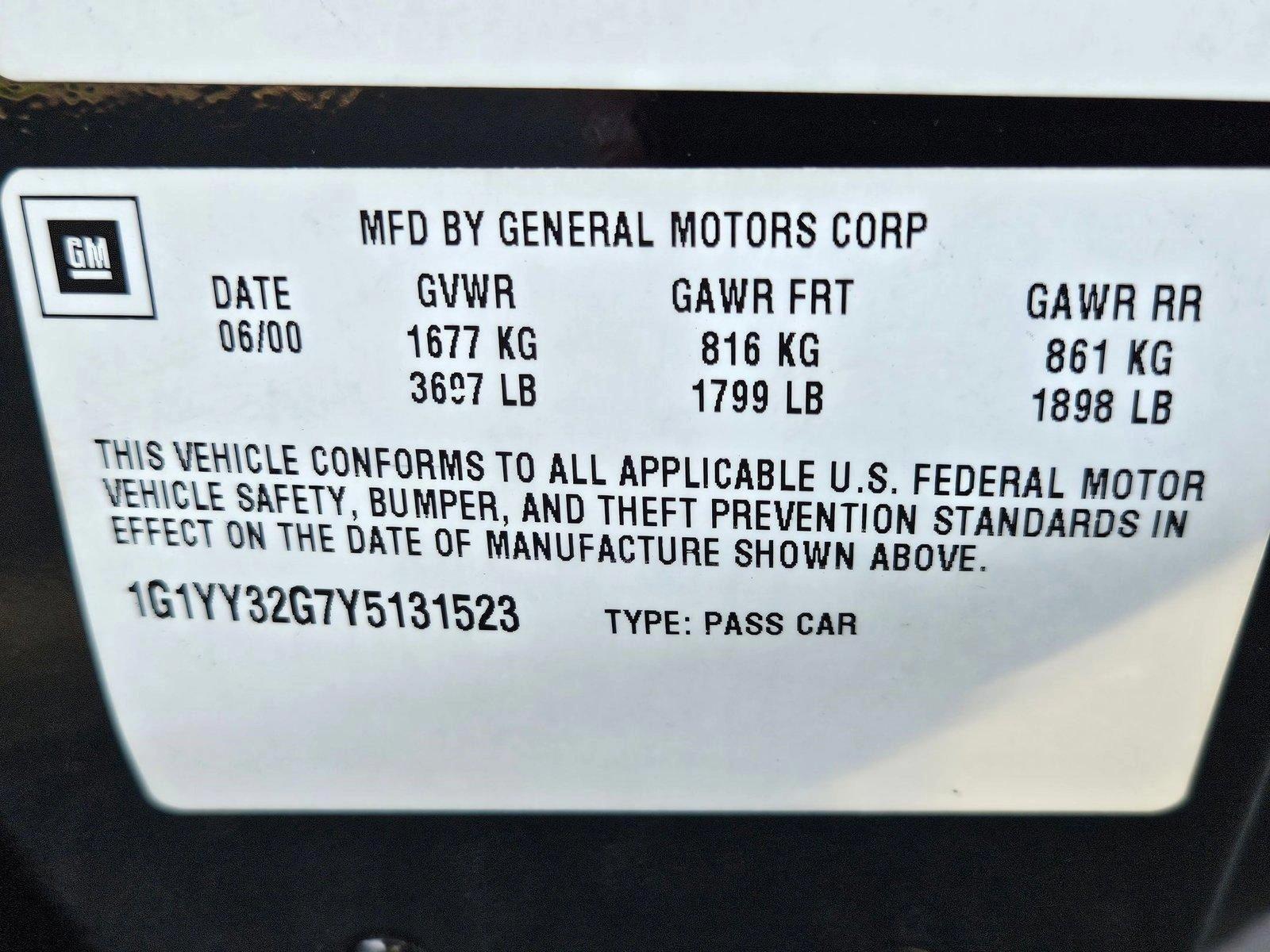 2000 Chevrolet Corvette Vehicle Photo in Clearwater, FL 33764