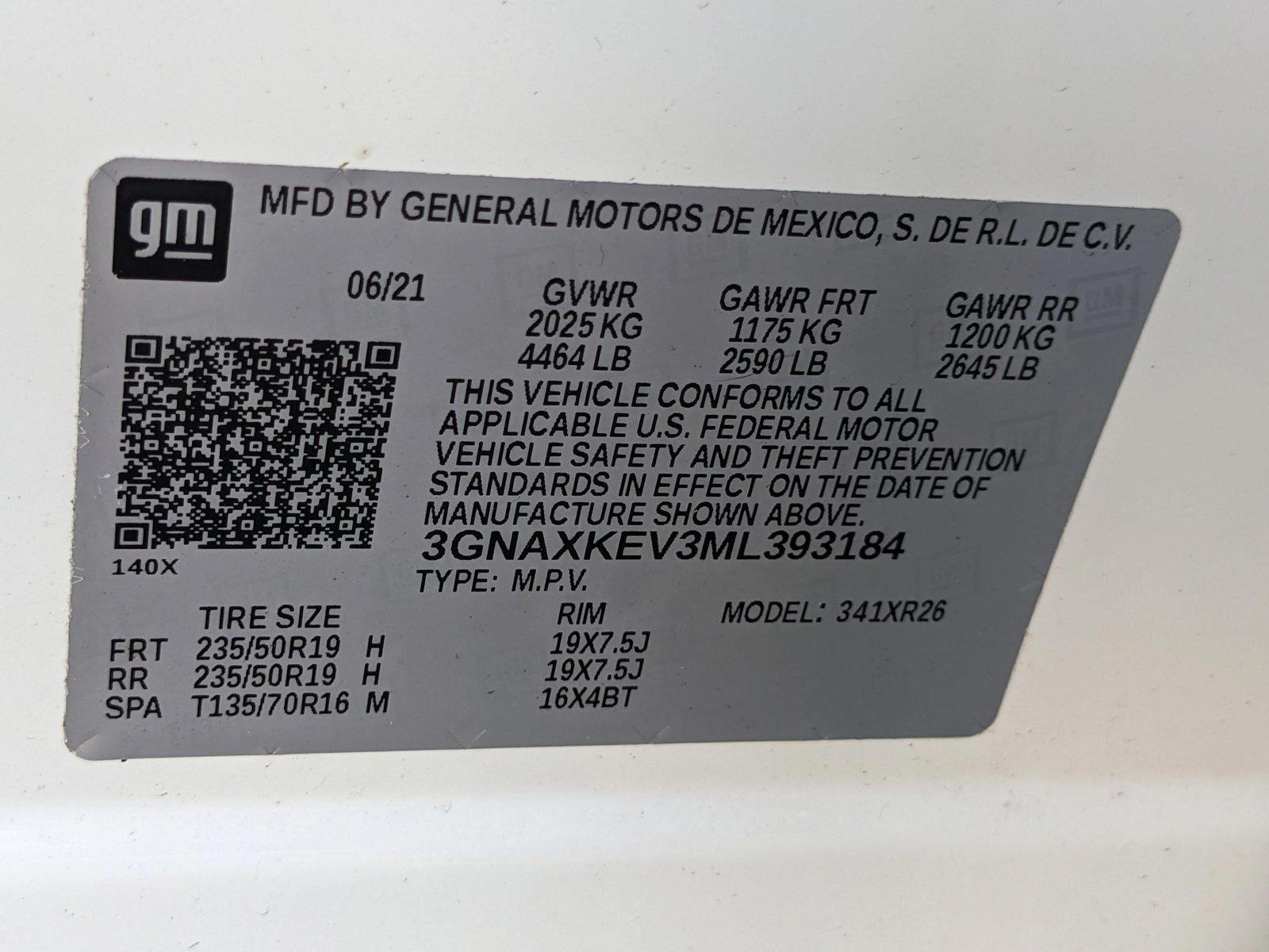 2021 Chevrolet Equinox Vehicle Photo in MIAMI, FL 33172-3015