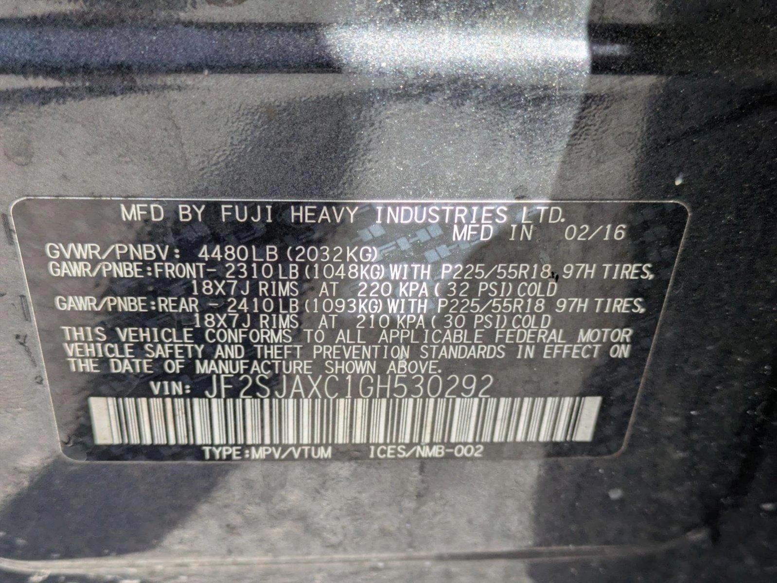 2016 Subaru Forester Vehicle Photo in GREENACRES, FL 33463-3207