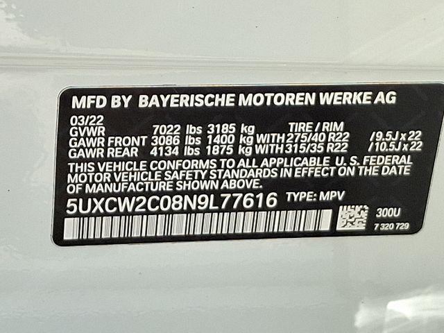 2022 BMW X7 Vehicle Photo in DANBURY, CT 06810-5034