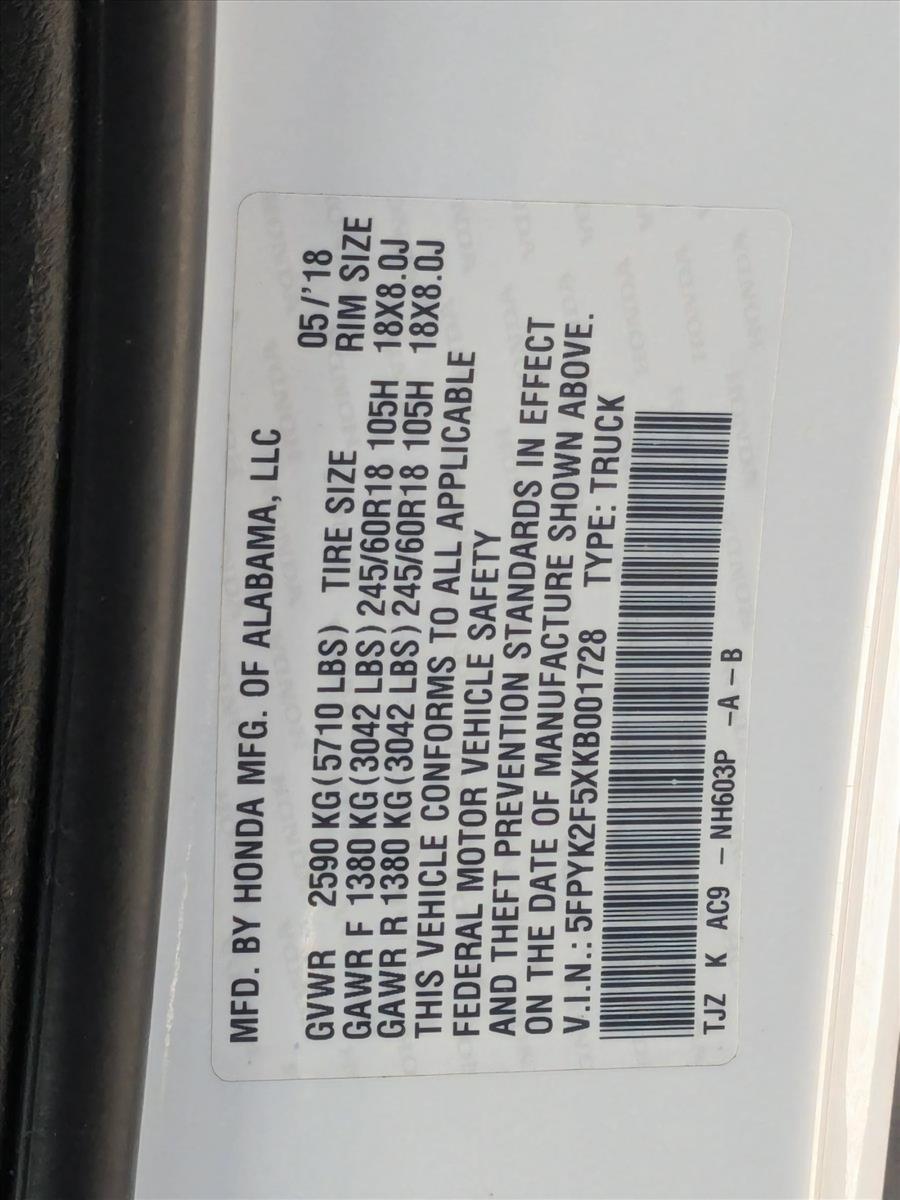 2019 Honda Ridgeline Vehicle Photo in Cockeysville, MD 21030