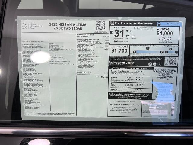 2025 Nissan Altima Vehicle Photo in Tulsa, OK 74129