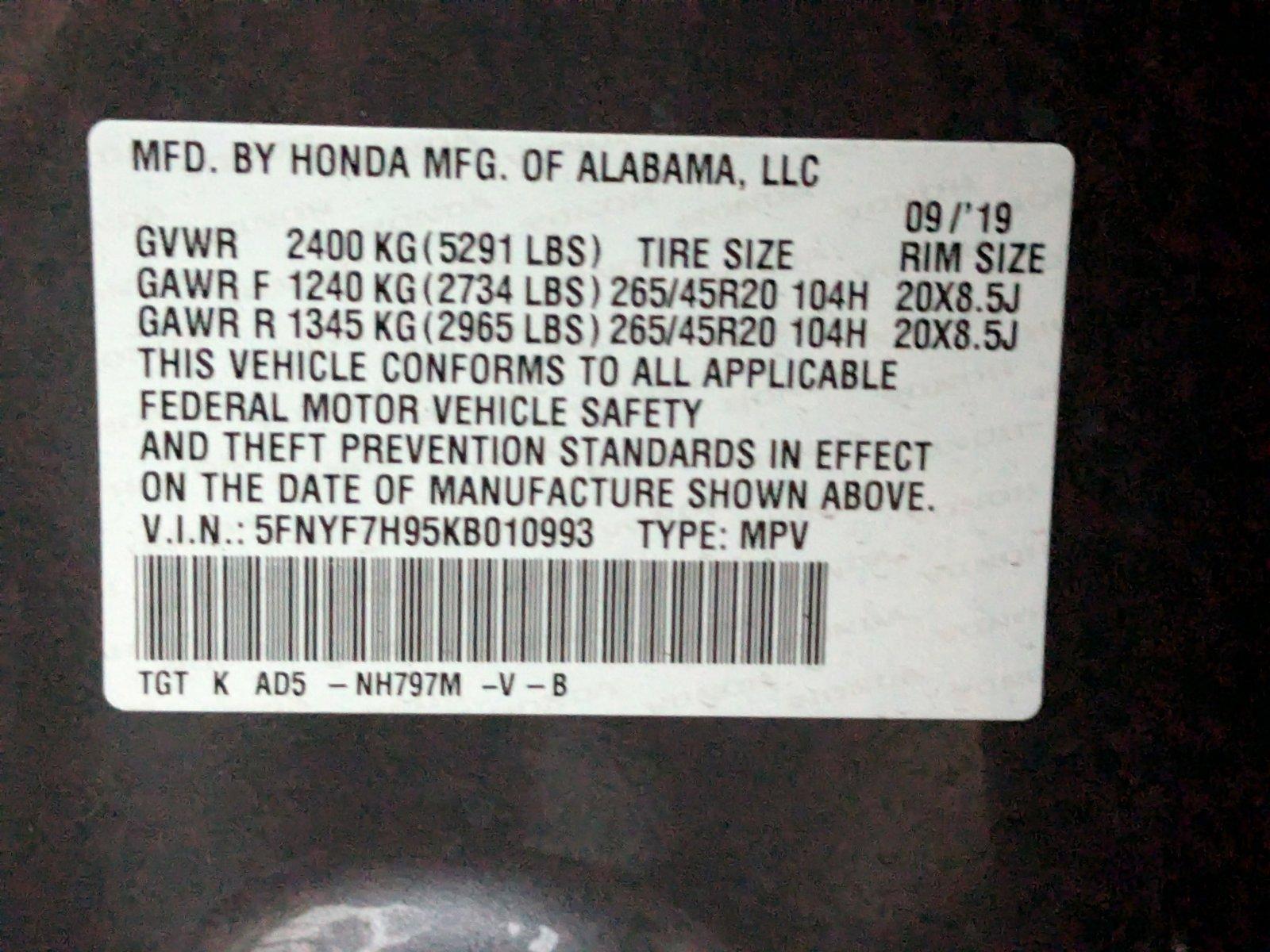 2019 Honda Passport Vehicle Photo in Sanford, FL 32771