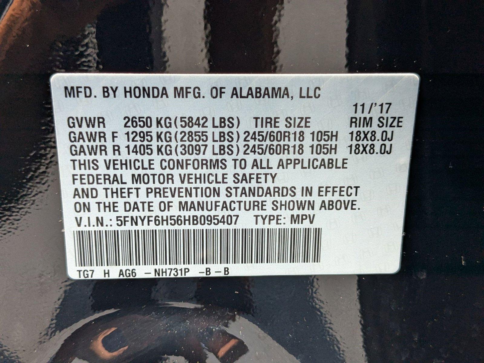 2017 Honda Pilot Vehicle Photo in Panama City, FL 32401