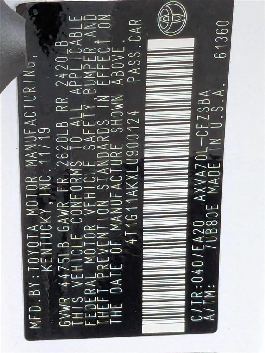 2020 Toyota Camry Vehicle Photo in PEMBROKE PINES, FL 33024-6534