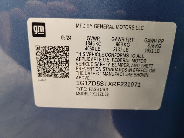 2024 Chevrolet Malibu Vehicle Photo in APPLETON, WI 54914-8833