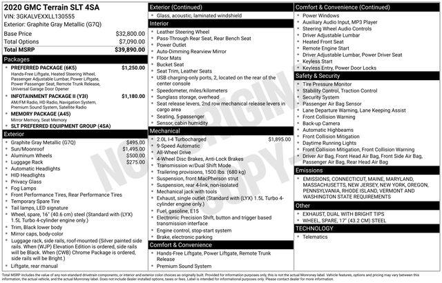 2020 GMC Terrain Vehicle Photo in DANBURY, CT 06810-5034