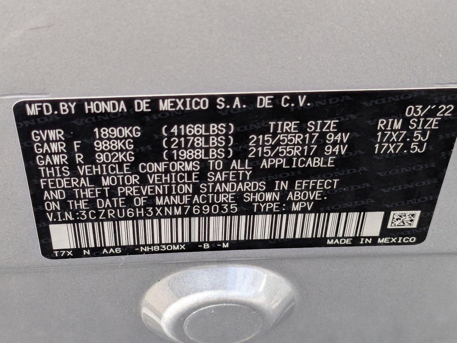 2022 Honda HR-V Vehicle Photo in Miami, FL 33015