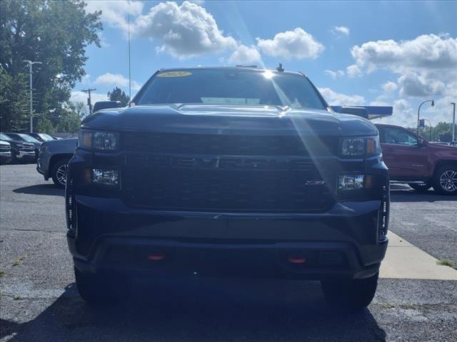 Certified 2021 Chevrolet Silverado 1500 Custom with VIN 1GCPYCEF7MZ391901 for sale in Taylor, MI