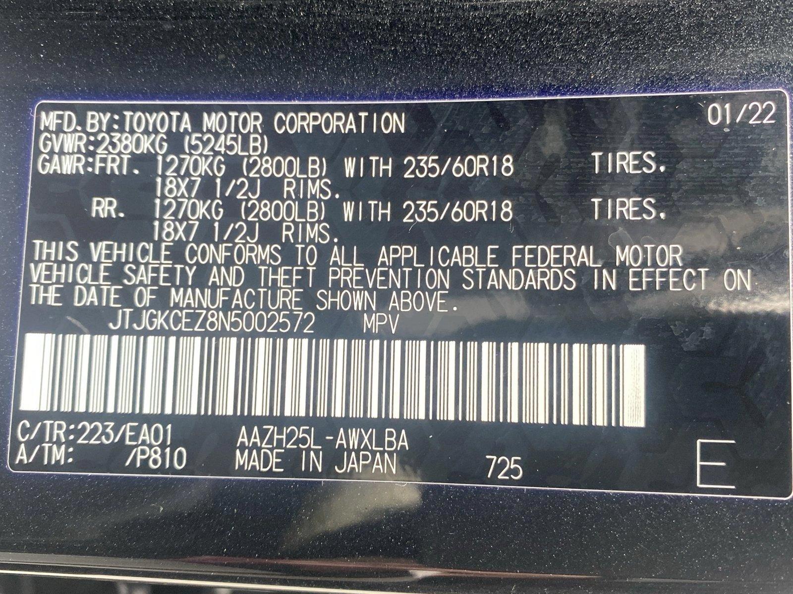 2022 Lexus NX 350h Vehicle Photo in Bel Air, MD 21014