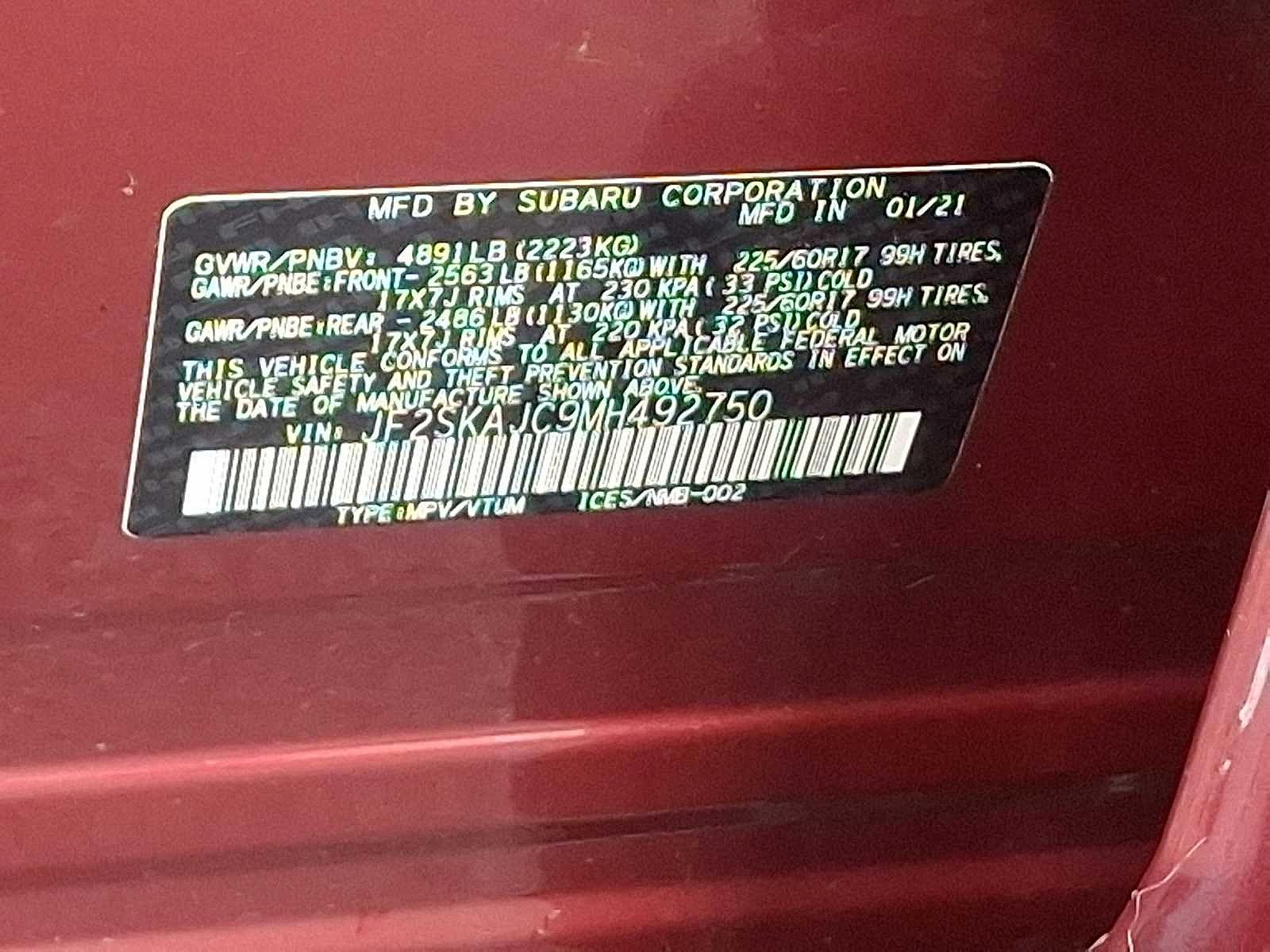 2021 Subaru Forester Vehicle Photo in Harrisburg, PA 17111-1033