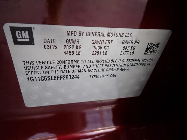2015 Chevrolet Malibu Vehicle Photo in ZELIENOPLE, PA 16063-2910