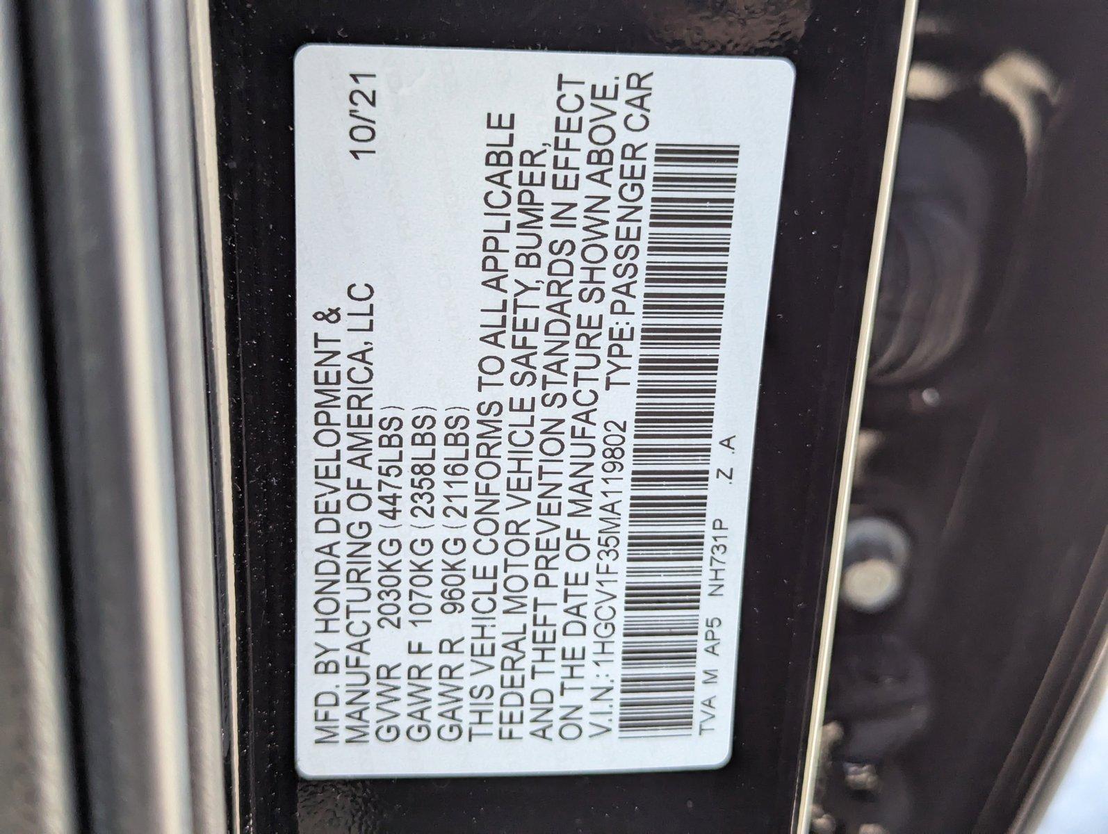 2021 Honda Accord Sedan Vehicle Photo in Ft. Myers, FL 33907