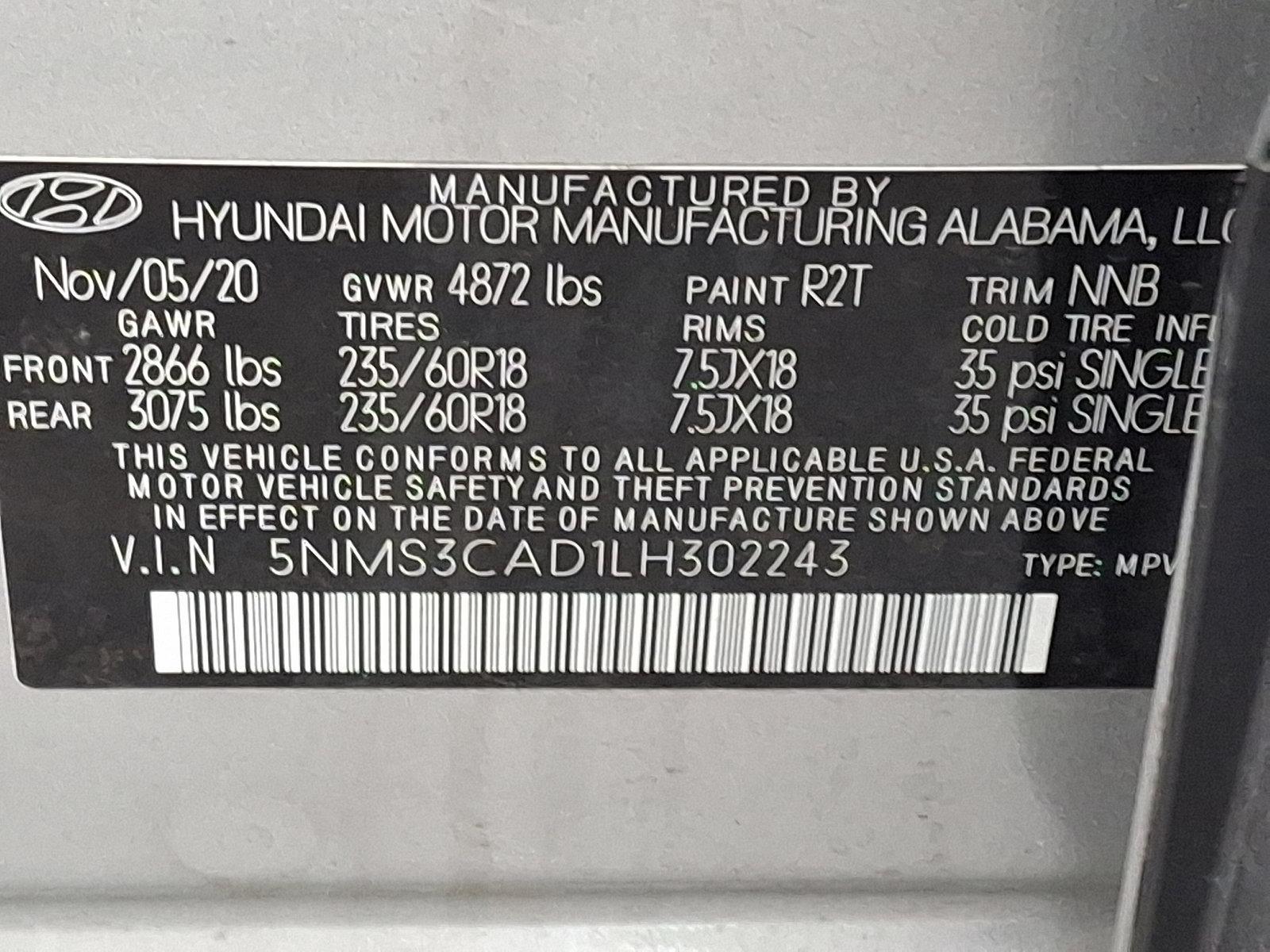 2020 Hyundai SANTA FE Vehicle Photo in BETHLEHEM, PA 18017