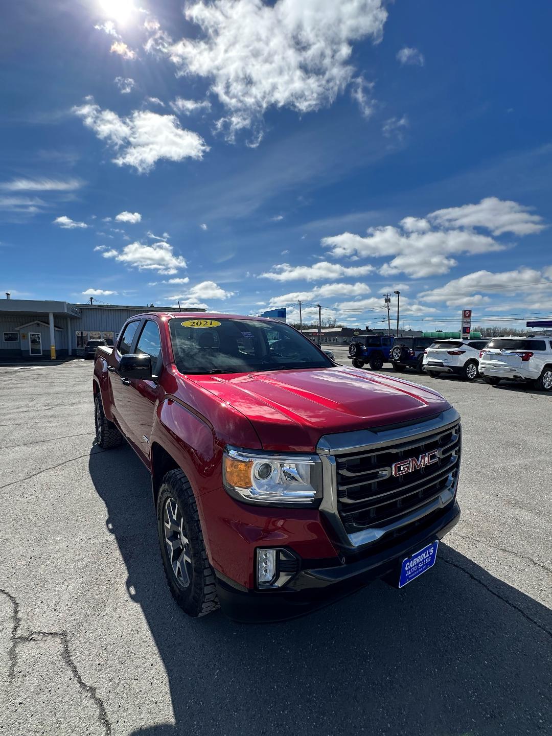 Used 2021 GMC Canyon AT4 with VIN 1GTG6FEN6M1198975 for sale in Presque Isle, ME