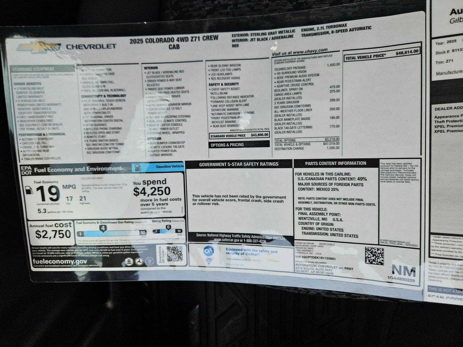 2025 Chevrolet Colorado Vehicle Photo in MESA, AZ 85206-4395