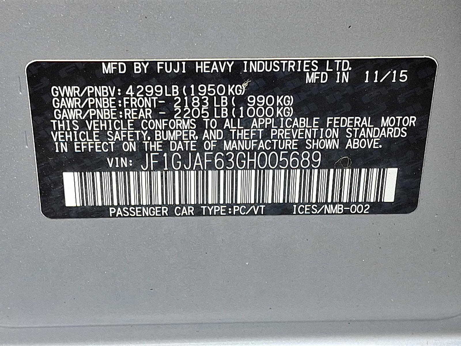 2016 Subaru Impreza Sedan Vehicle Photo in BETHLEHEM, PA 18017