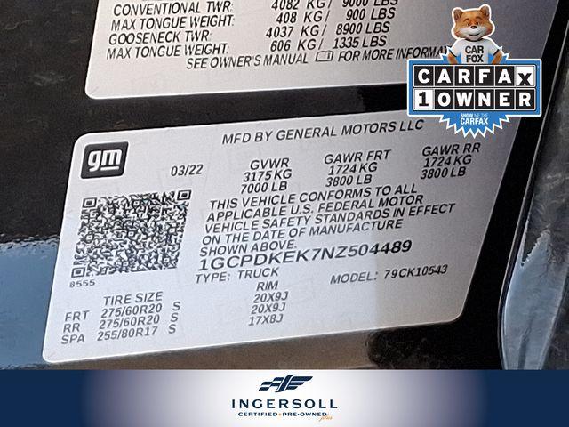 2022 Chevrolet Silverado 1500 Vehicle Photo in WATERTOWN, CT 06795-3318