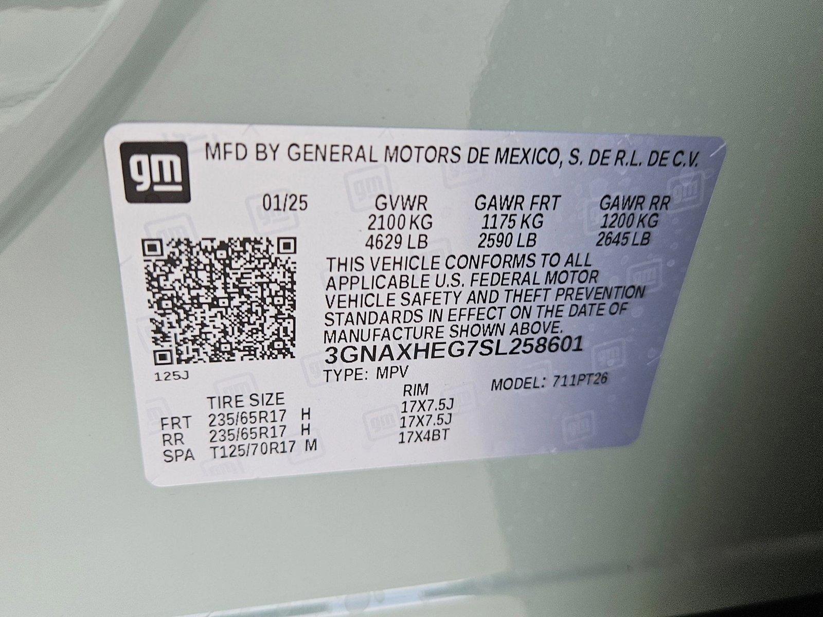 2025 Chevrolet Equinox Vehicle Photo in GILBERT, AZ 85297-0446