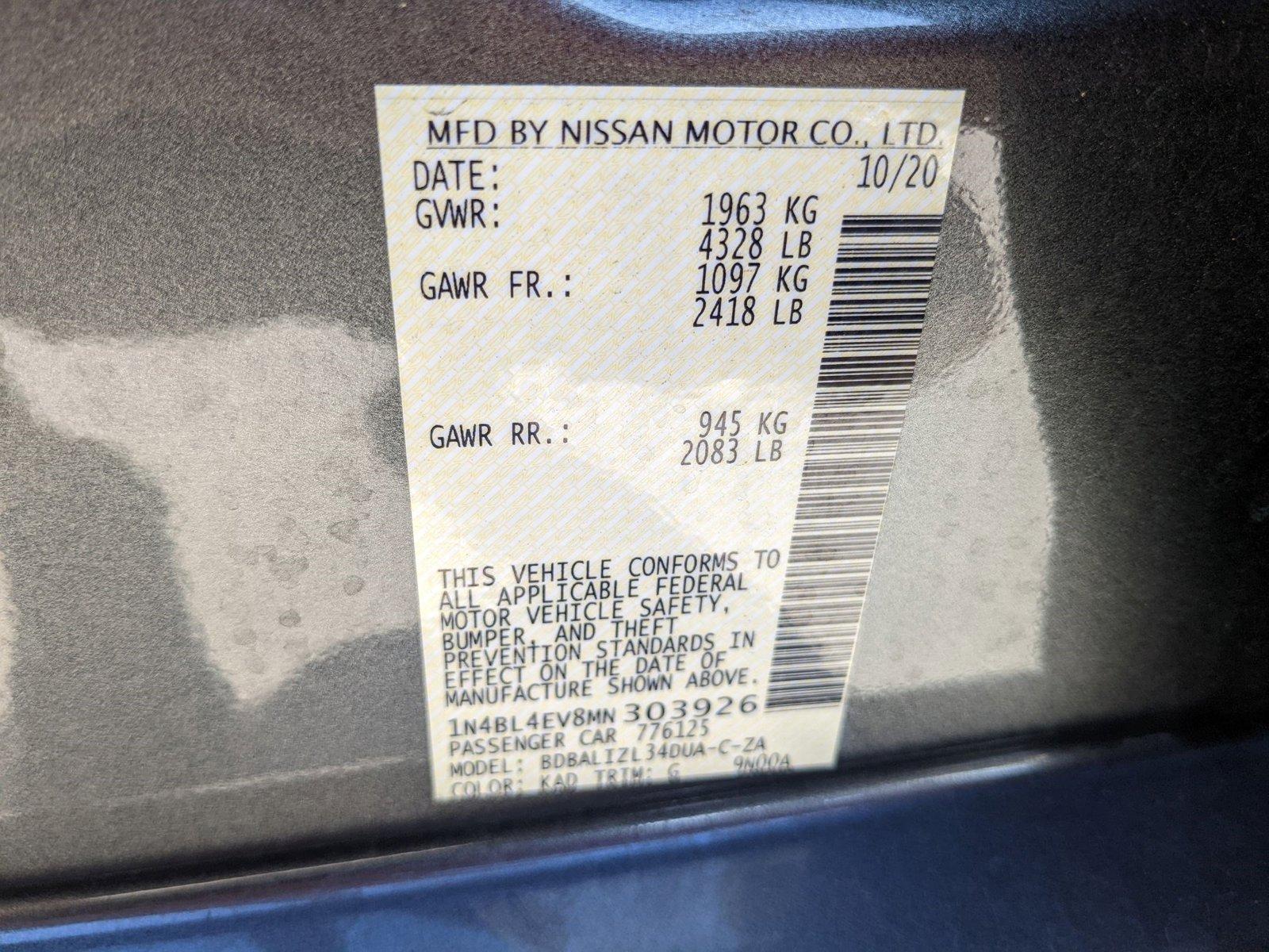 2021 Nissan Altima Vehicle Photo in Davie, FL 33331