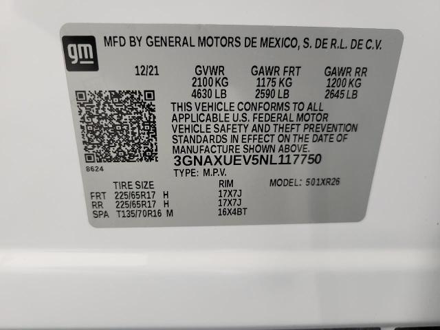 2022 Chevrolet Equinox Vehicle Photo in APPLETON, WI 54914-4656