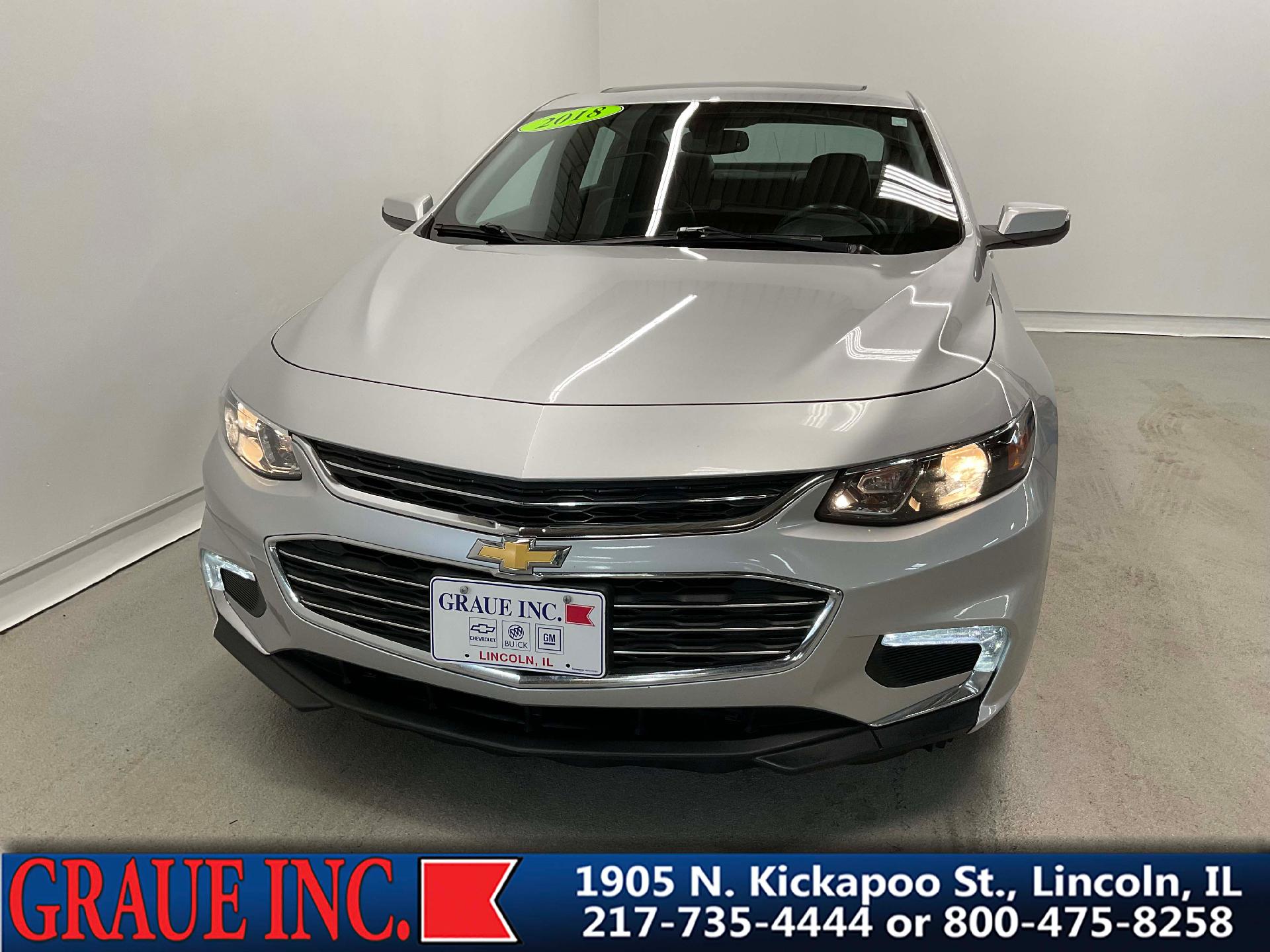 Used 2018 Chevrolet Malibu 1LT with VIN 1G1ZD5ST6JF290347 for sale in Lincoln, IL