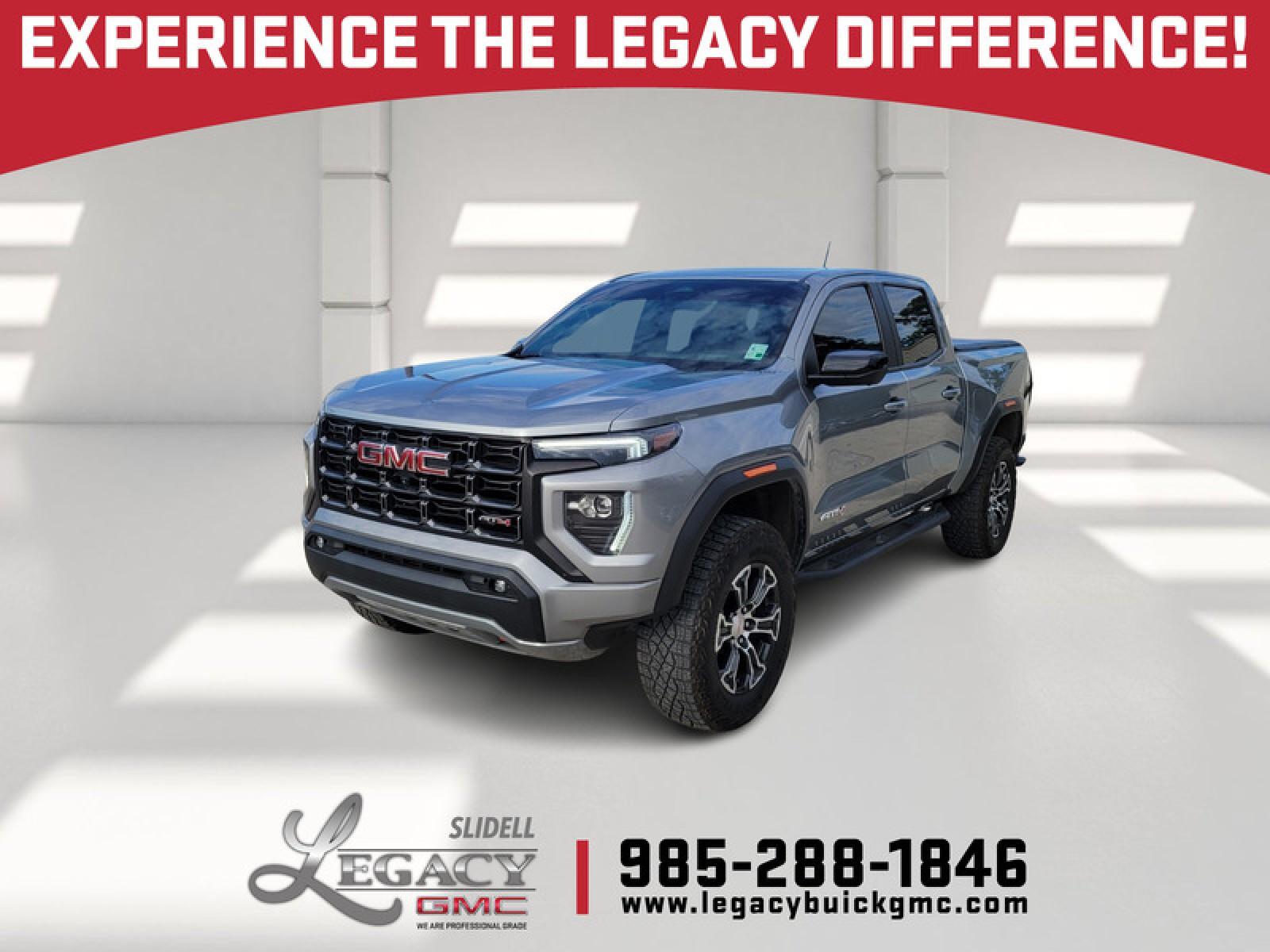 Sterling Metallic 2023 GMC Canyon AT4 Crew Cab 4WD Pickup Truck Four-Wheel Drive 8-Speed Automatic