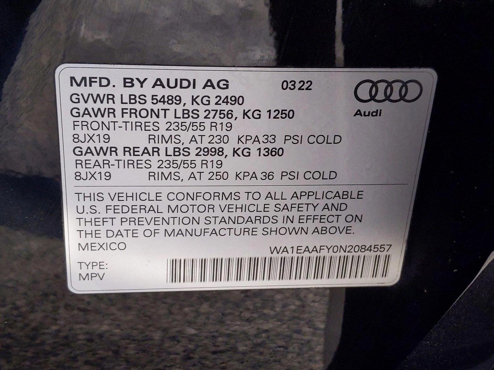 2022 Audi Q5 Vehicle Photo in Bel Air, MD 21014