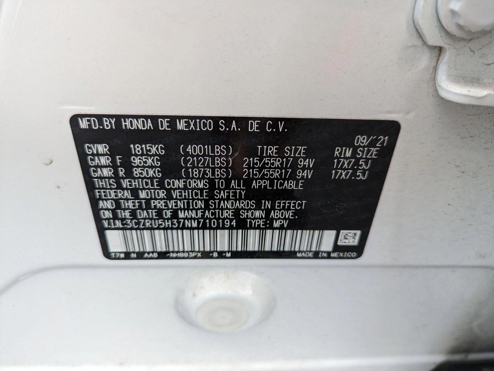 2022 Honda HR-V Vehicle Photo in Sanford, FL 32771