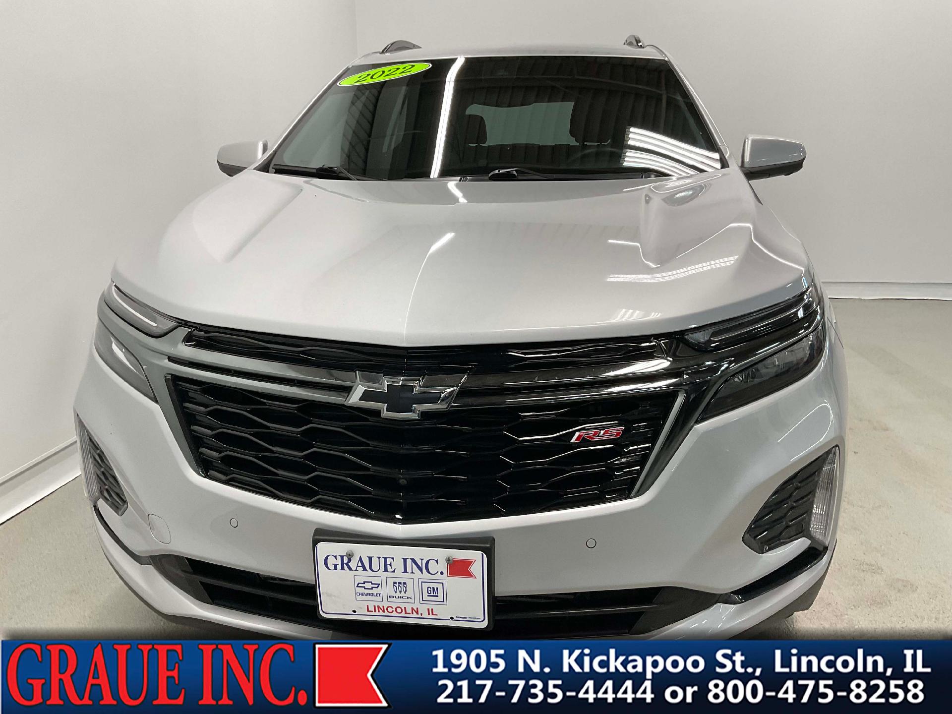 Used 2022 Chevrolet Equinox RS with VIN 3GNAXMEV3NS107840 for sale in Lincoln, IL