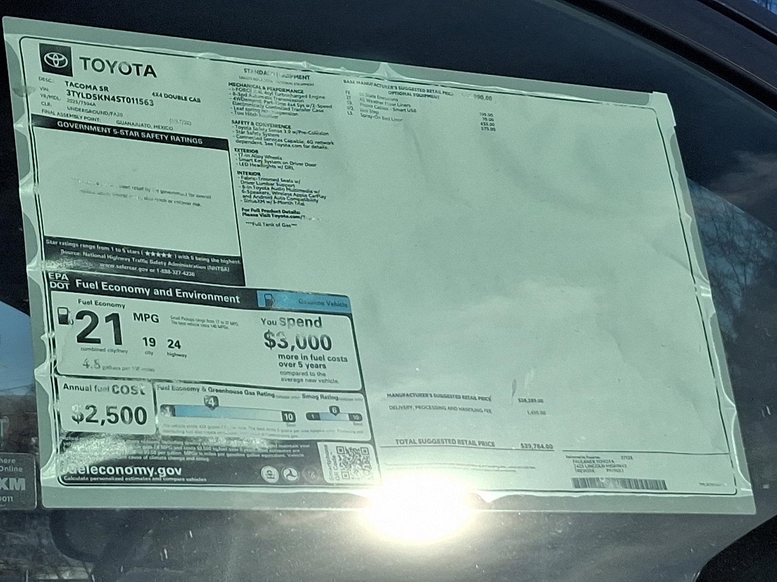 2025 Toyota Tacoma 4WD Vehicle Photo in Trevose, PA 19053