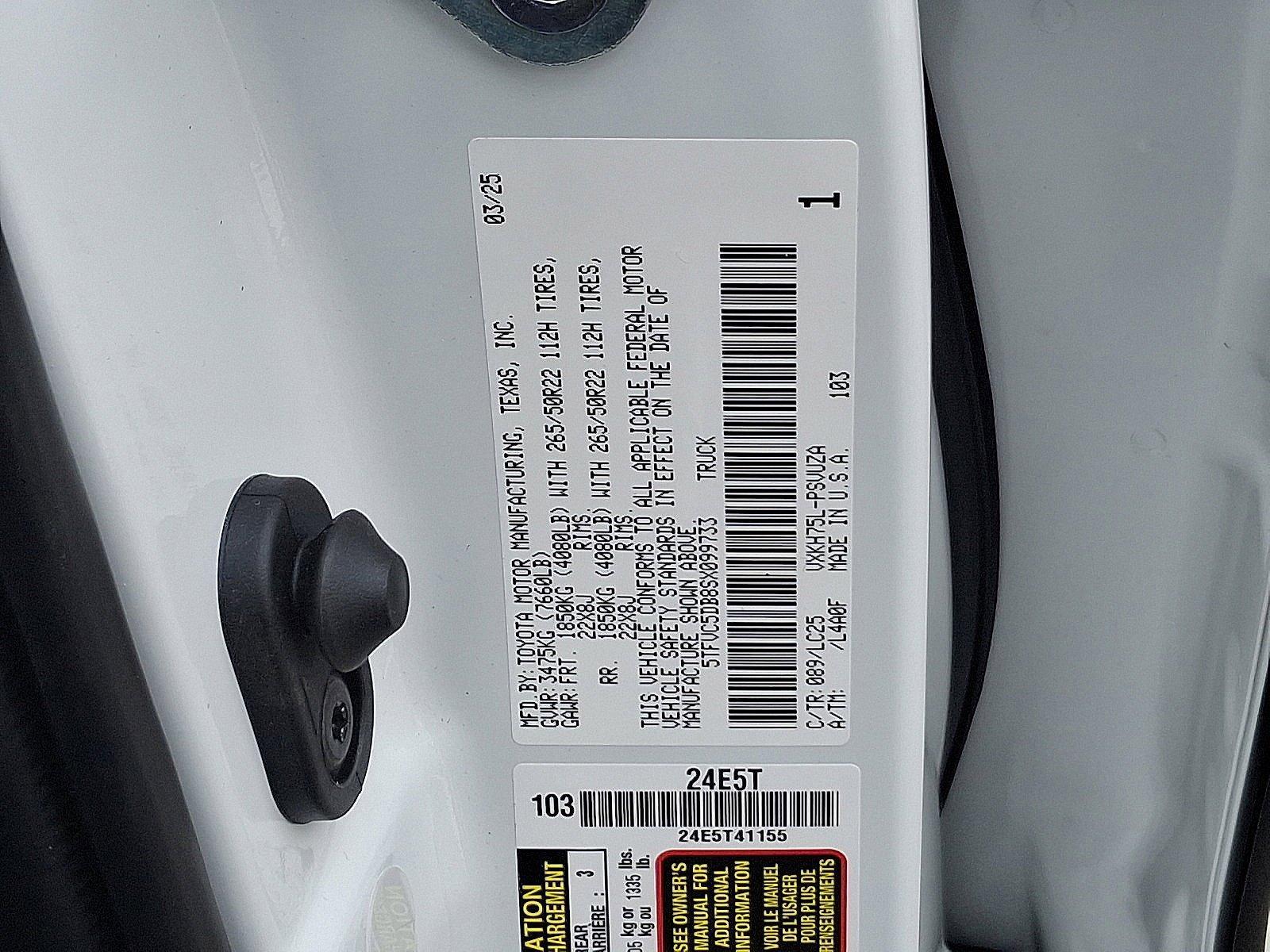 2025 Toyota Tundra 4WD Vehicle Photo in Harrisburg, PA 17111