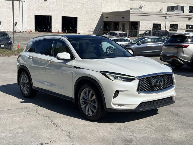 Majestic White 2021 INFINITI QX50 Essential FWD SUV / Crossover Front-Wheel Drive Continuously Variable Transmission
