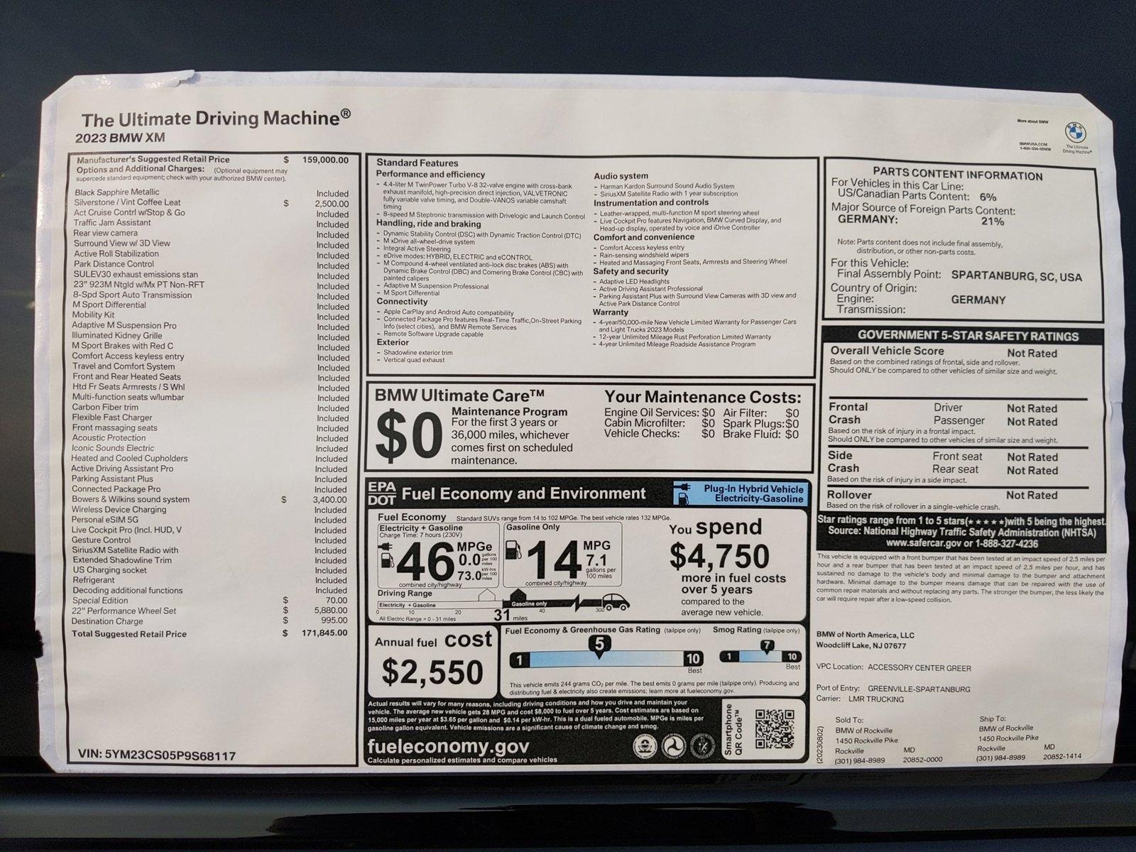 2023 BMW XM Vehicle Photo in Rockville, MD 20852