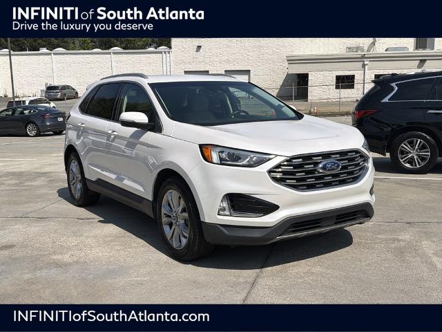 White Platinum Clearcoat Metallic 2019 Ford Edge Titanium AWD SUV / Crossover All-Wheel Drive Automatic