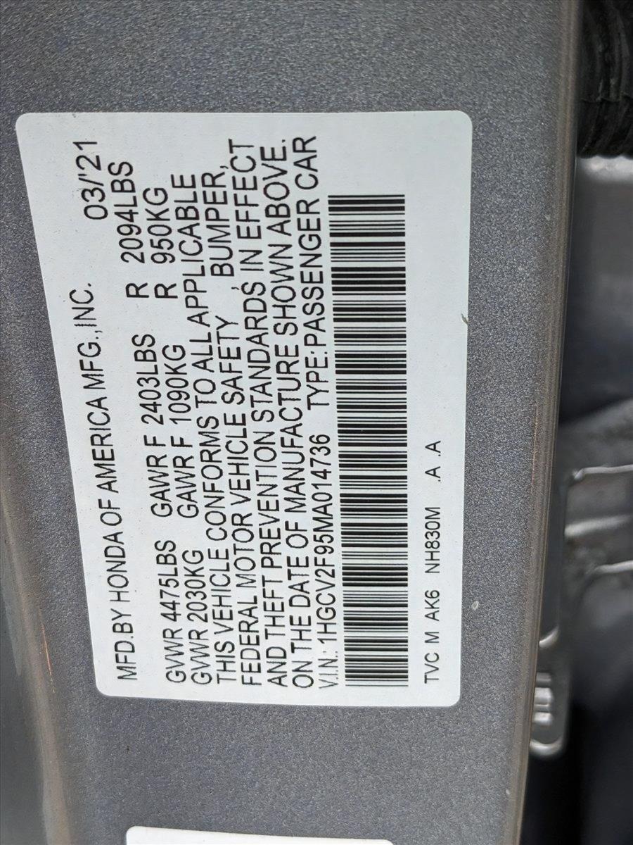 2021 Honda Accord Sedan Vehicle Photo in Tampa, FL 33614