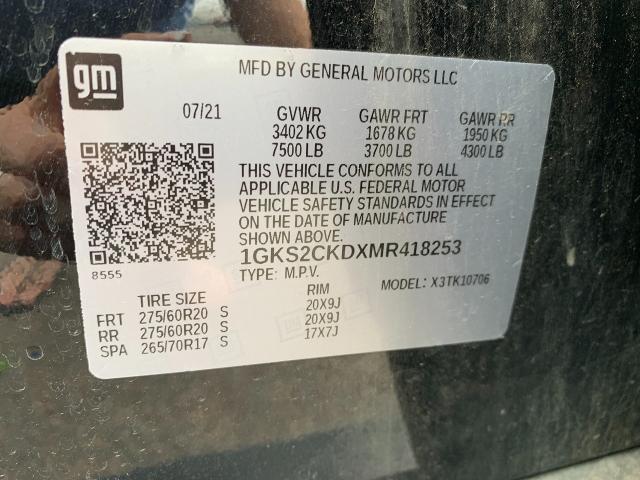 2021 GMC Yukon Vehicle Photo in APPLETON, WI 54914-4656