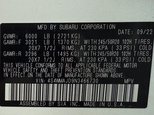 2022 Subaru Ascent Vehicle Photo in Appleton, WI 54914