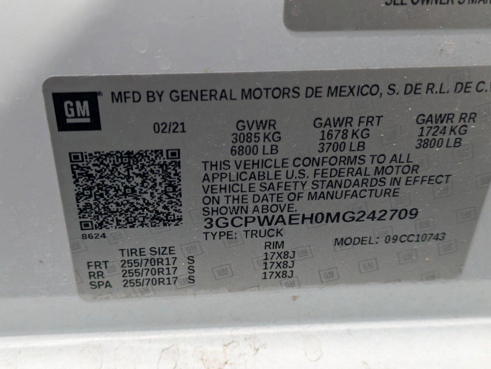 2021 Chevrolet Silverado 1500 Vehicle Photo in GREENACRES, FL 33463-3207