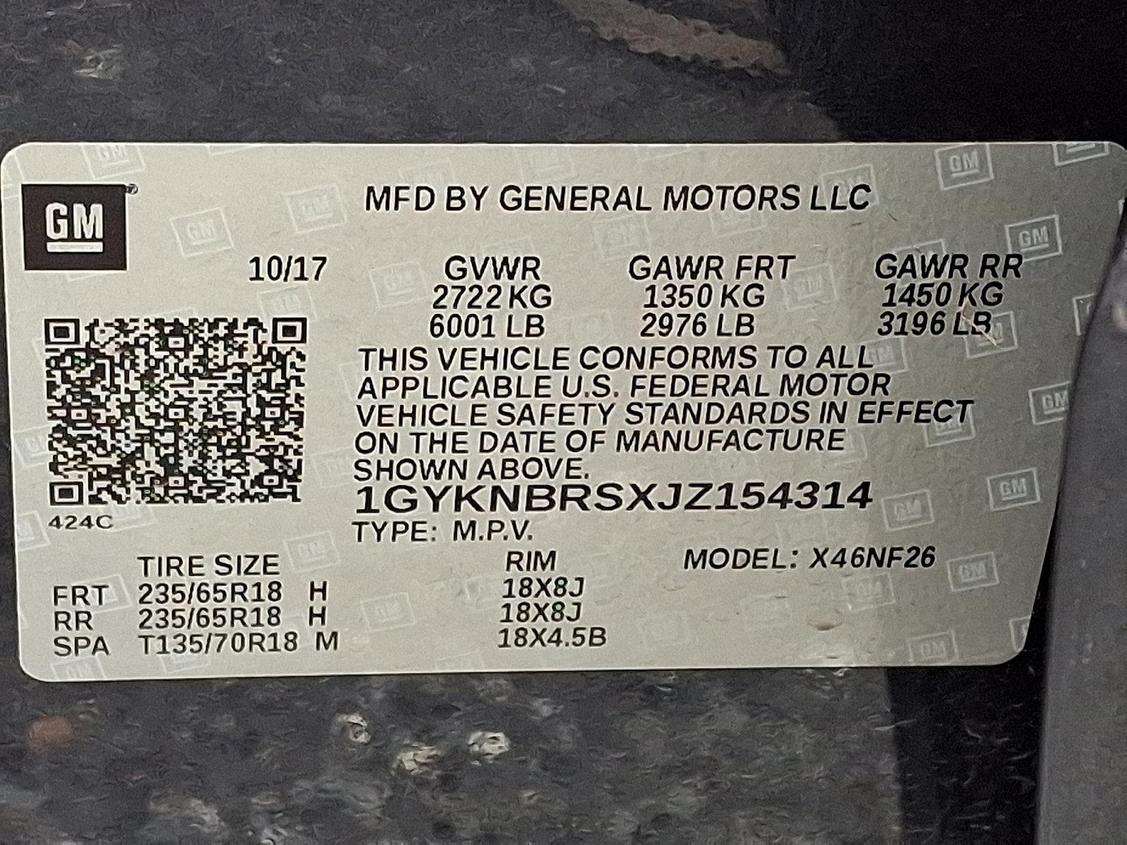 2018 Cadillac XT5 Vehicle Photo in BETHLEHEM, PA 18017-9401